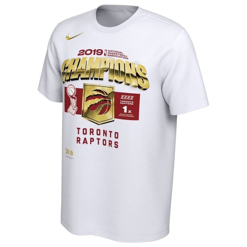NEW Toronto Raptors Nike 2019 NBA Finals Champions Locker Room T-Shirt - White